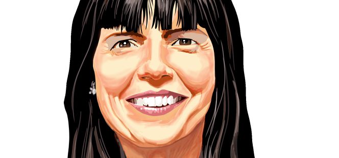 Caricatura de Berta Escudero, nueva consejera delegada de Grupo Cortefiel.
