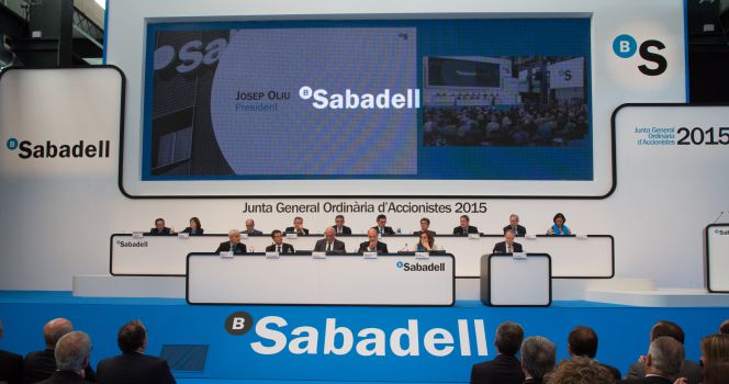 Última junta general de accionistas de Banco Sabadell.