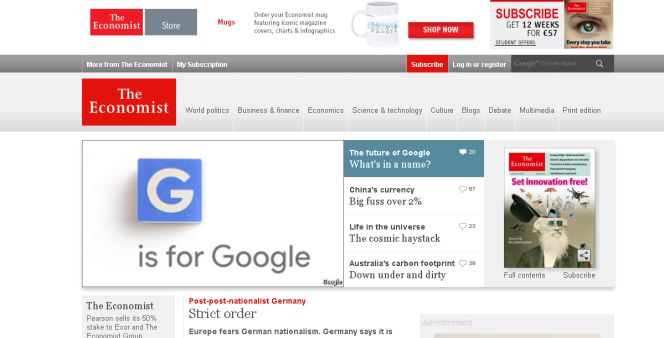 Pearson vende ‘The Economist’ por 663 millones de euros