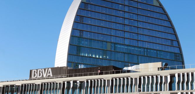 Nueva sede de BBVA en el barrio madrileño de Las Tablas.