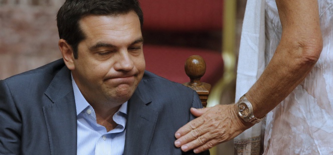 Alexis Tsipras, durante una sesión parlamentaria.