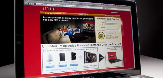 Imagen de archivo de un ordenador con el servicio Netflix.