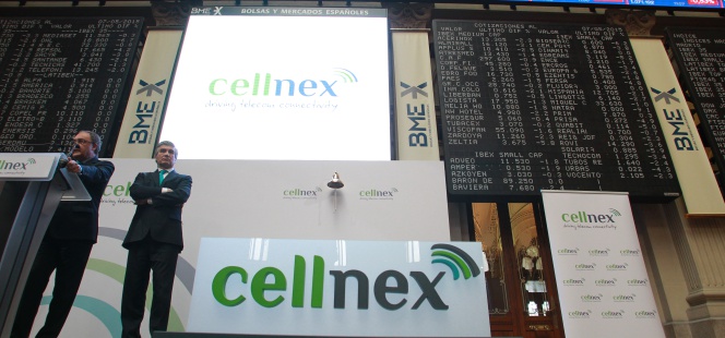 Tobías Martínez, consejero delegado de Cellnex, y Francisco Reynés, presidente de la compañía.