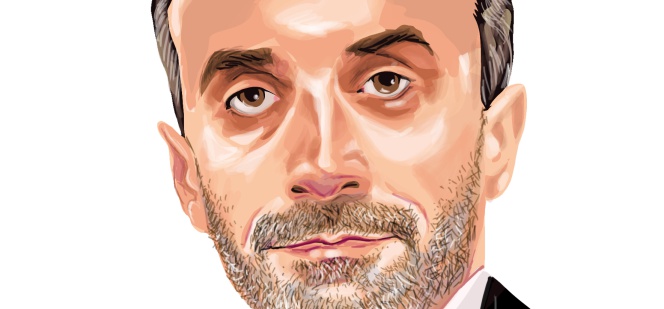 Caricatura del experto en comunicación Carlos Fernández Guerra.