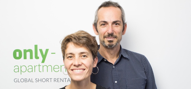 Los fundadores de Only Apartments, Elisabet Cristià y Alon Eldar.