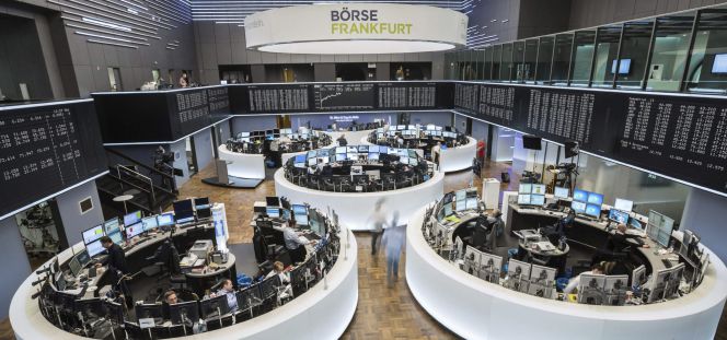 Vista general de la bolsa de Fráncfort (Alemania).