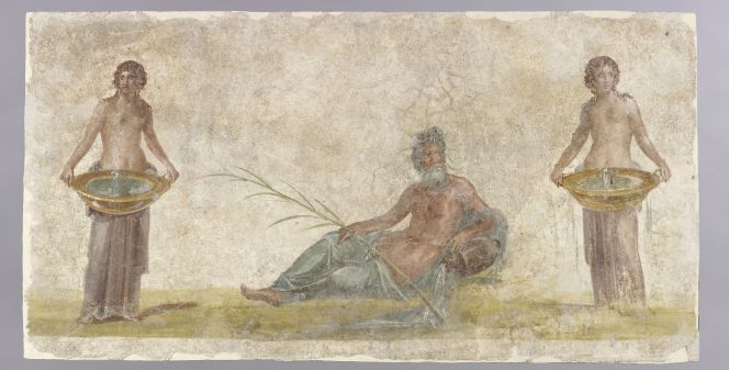 La obra Polimnia, hecha en mármol, perteneciente a la muestra Mujeres de Roma.