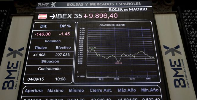 El principal indicador de la bolsa española, el Ibex 35. EFEArchivo