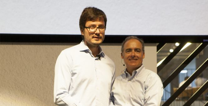 Alberto Méndez, consejero delegado de BQ, y Javier Rodríguez Zapatero, director general de Google España.