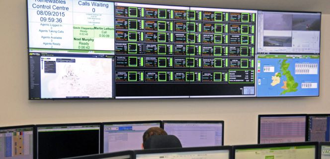Centro de control único de Iberdrola ubicado en Glasgow, al sur de Escocia.