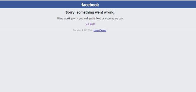 Pantalla que aparece al entrar en Facebook.