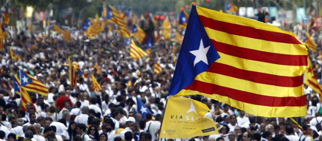 Manifestación por la Diada de Cataluña en Barcelona