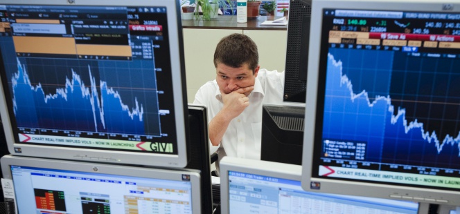 Mesa de operaciones de un broker