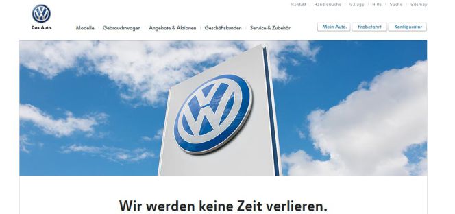 Página web alemana en la que los usuarios pueden consultar si su vehículo está afectado por el escándalo.