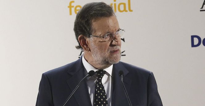 El presidente del Gobierno, Mariano Rajoy, durante su intervención hoy en un almuerzo-coloquio del Foro ABC. EFEPaco Campos