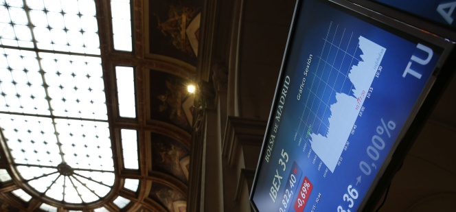 Un techo de cristal, literalmente. En la Bolsa de Madrid.