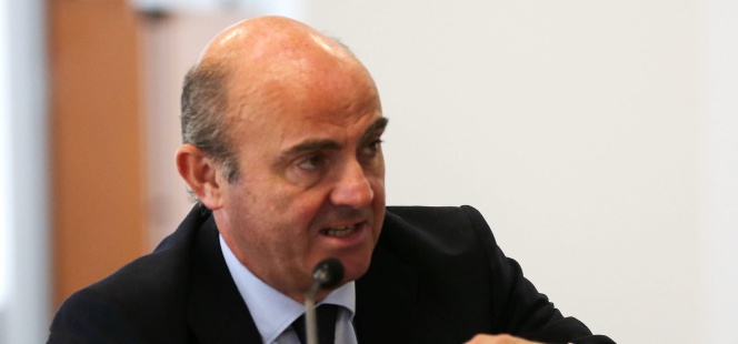El ministro español de Economía y Competitividad, Luis de Guindos.,