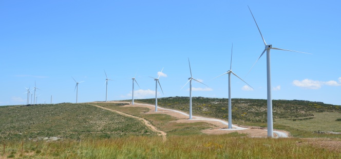 El parque eolico de Enel Green en Ávila.