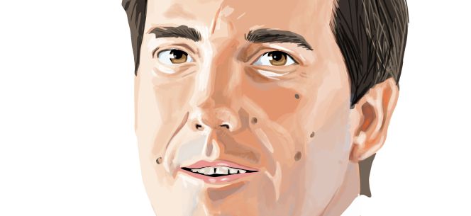 Caricatura de Laurent Paillassot, próximo consejero delegado de Orange España.