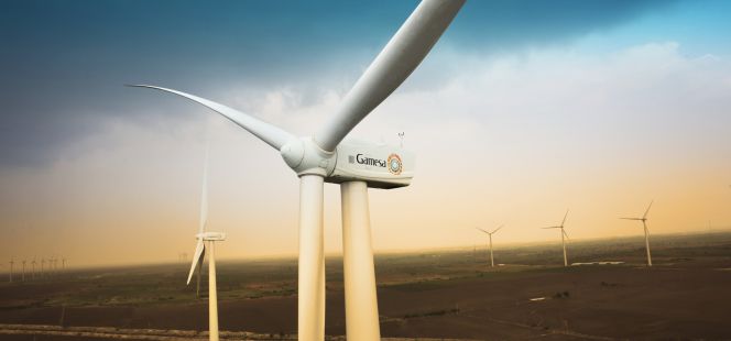 Un parque de Gamesa en India.