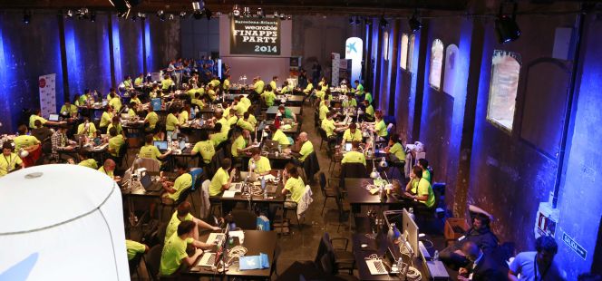 Celebración de la cuarta edición de FinAppsParty en 2014.