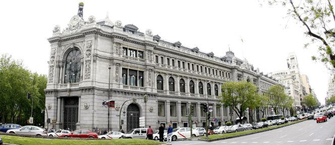 Vista de la fachada del Banco de España.