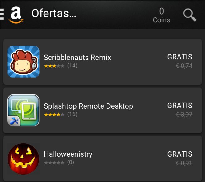 Aplicación de tienda Android de Amazon
