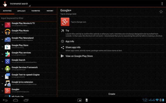 Aplicación QuickShortcutMaker