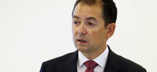 GRA009. MADRID, 30102015.- El consejero delegado del Banco Popular, Francisco Gómez, ha dado a conocer hoy los resultados de la entidad que ha ganado 278 millones de euros entre enero y septiembre de este año, lo que supone un 8 % menos que en el mismo periodo de 2014, cuando contabilizó plusvalías por 468 millones de euros, derivadas del acuerdo del negocio de tarjetas. EFEJ. J. Guillén