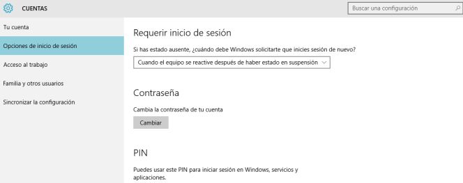 Añadir PIN en Windows 10