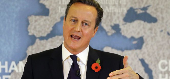 PAP01 LONDRES (REINO UNIDO) 10112015.- El primer ministro británico, David Cameron, ofrece un discurso sobre la renegociación sobre la reforma de la Unión Europea en Londres (Reino Unido) hoy, 10 de noviembre de 2015. El presidente del Consejo Europeo, Donald Tusk, confirmó hoy haber recibido la carta enviada por el primer ministro británico, David Cameron, a Bruselas con sus propuestas de reforma de la Unión Europea (UE), y anunció el inicio de las negociaciones entre ambas partes. EFEKirsty Wigglesworth SÓLO USO EDITORIALPROHIBIDO SU USO EN REINO UNIDO E IRLANDA
