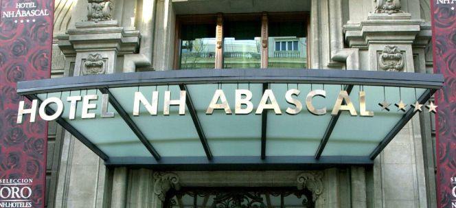 Fachada de uno de los hoteles que la cadena NH tiene en Madrid.