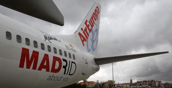 Avión de Air Europa en el aeropuerto de Barajas