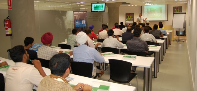 Aula de formación de trabajadores en Cataluña.