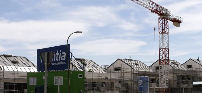 Viviendas en construcción en Madrid.
