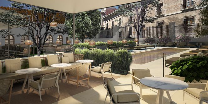 Patio interior del Gran Meliá Palacio de los Duques