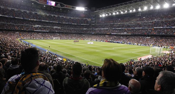 El estadio Santiago Bernabéu, con capacidad para más de 81.000 asistentes.