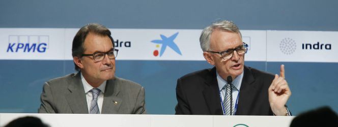 El presidente de la Generalitat, Artur Mas, y el presidente del Círculo de Economia, Anton Costas.