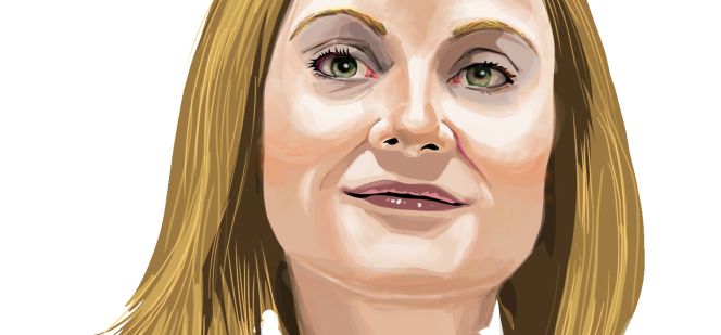 Caricatura de Emma Navarro, nueva presidenta del ICO.