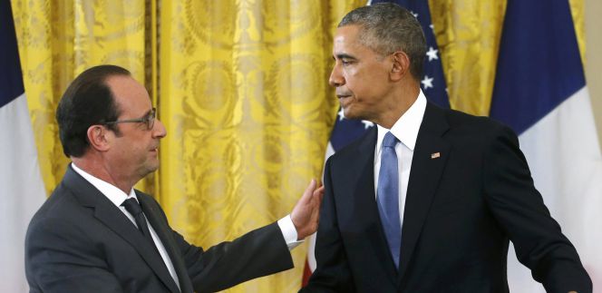 El presidente francés, Francois Hollande, junto a su homólogo estadounidense, Barack Obama.