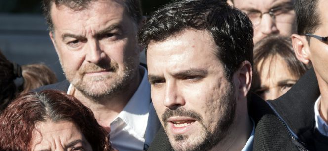 El candidato de Unidad Popular-IU a la presidencia del Gobierno, Alberto Garzón
