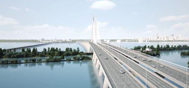 Recreación del nuevo puente Champlain en Montreal.