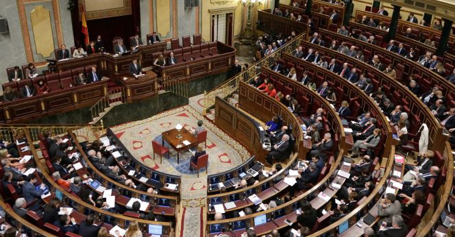 Hemiciclo del Congreso de los Diputados durante una tramitación legislativa.