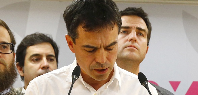 El portavoz nacional de UPyD, Andrés Herzog, en una rueda de prensa tras la celebración del Consejo de Dirección.