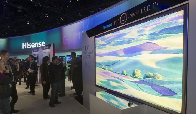 Un televisro HD en una feria tecnológica
