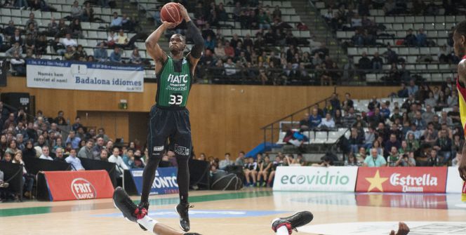 Dos puntos para Hacienda: Imagen del partido entre el Joventut - Morabanc Andorra.