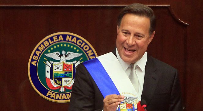 El presidente de Panamá, Juan Carlos Varela, durante su intervención el sábado ante la Asamblea Nacional. EFE