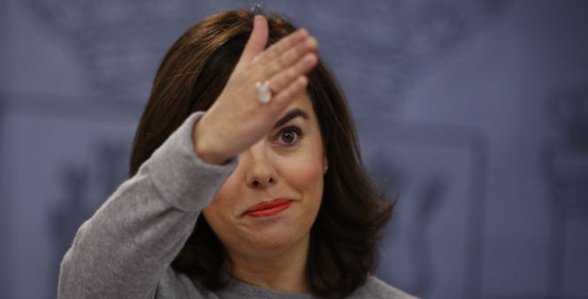 La Vicepresidenta del Gobierno Soraya Saenz de Santamaria.