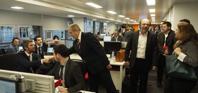 Al acto de inauguración asistieron Eric Cador, presidente de Lenovo EMEA, y Felip Puig, Conseller d'Empresa i Ocupació de la Generalitat de Cataluña.