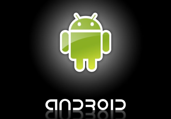 Logotipo Android con fondo negro